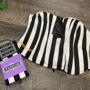 Beetlejuice costume corset and thigh highs